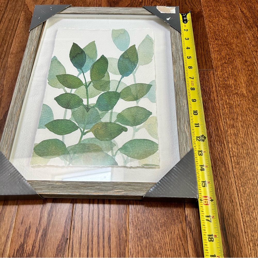 NWT Framed Leaf Watercolor Art 12"x16" Frame - Picture 5 of 5